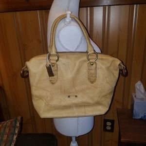 FRYE CAMPUS LEATHER BANANA SATCHEL